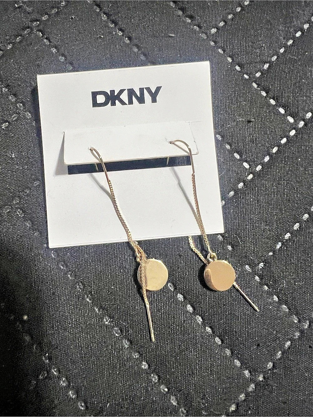 DKNY Drop Earrings in Gold NWT